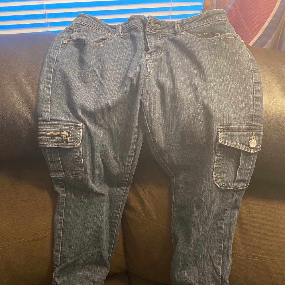 Denim blue jeans